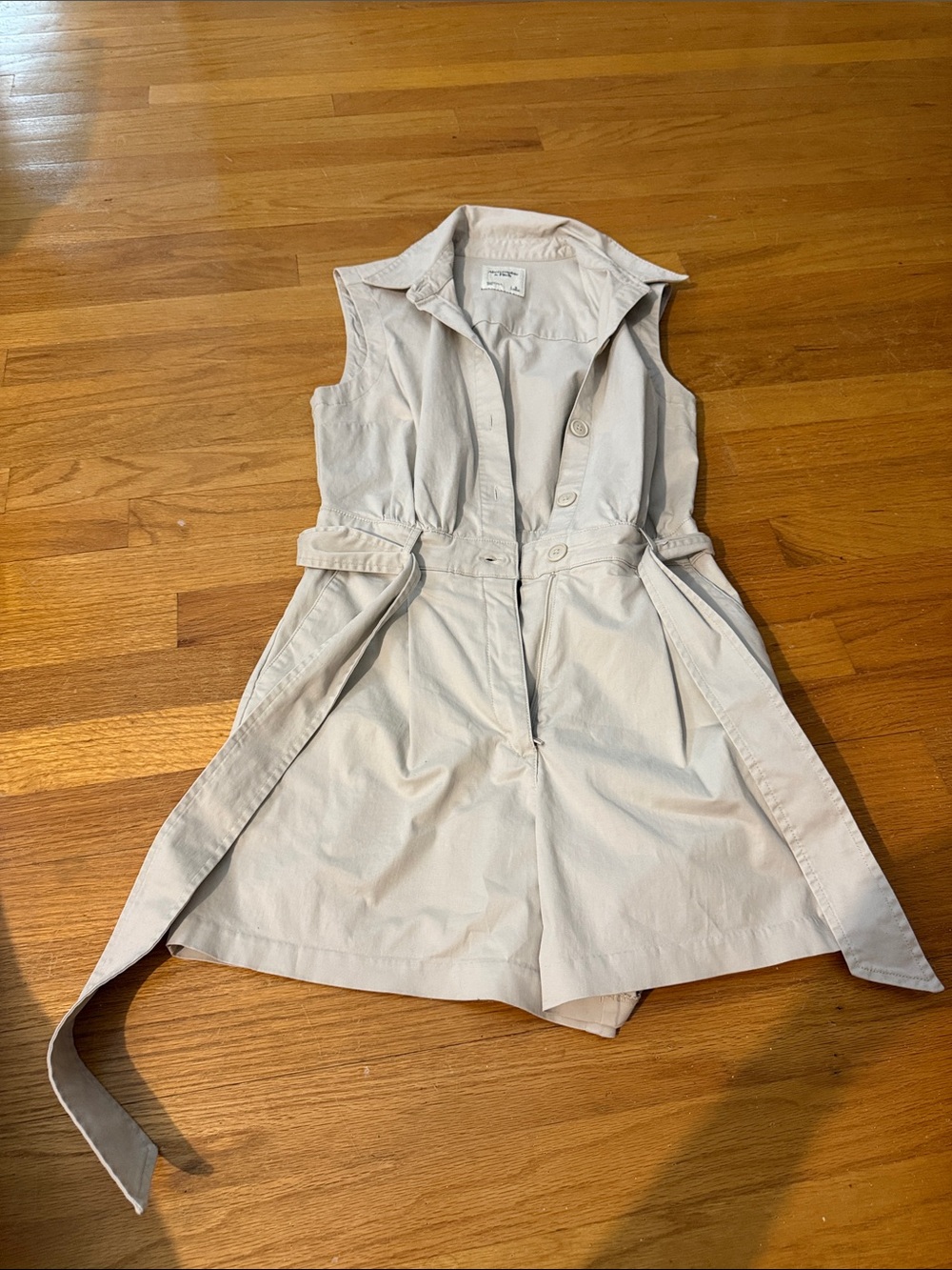 Abercrombie & Fitch Light Beige Sleeveless Romper